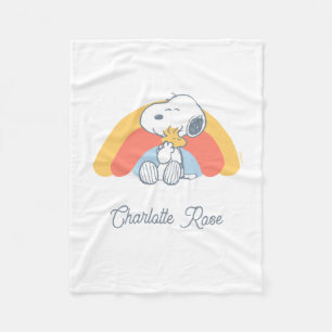Couverture Polaire Peanuts Snoopy & Woodstock Fleece Bébé Arc-en-Ci