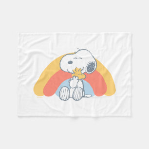 Couverture Polaire Peanuts Snoopy & Woodstock Fleece Bébé Arc-en-Ci