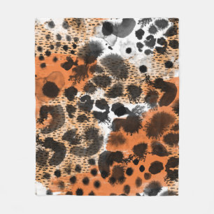 Couverture Polaire Peau animale : motif léopard créatif.
