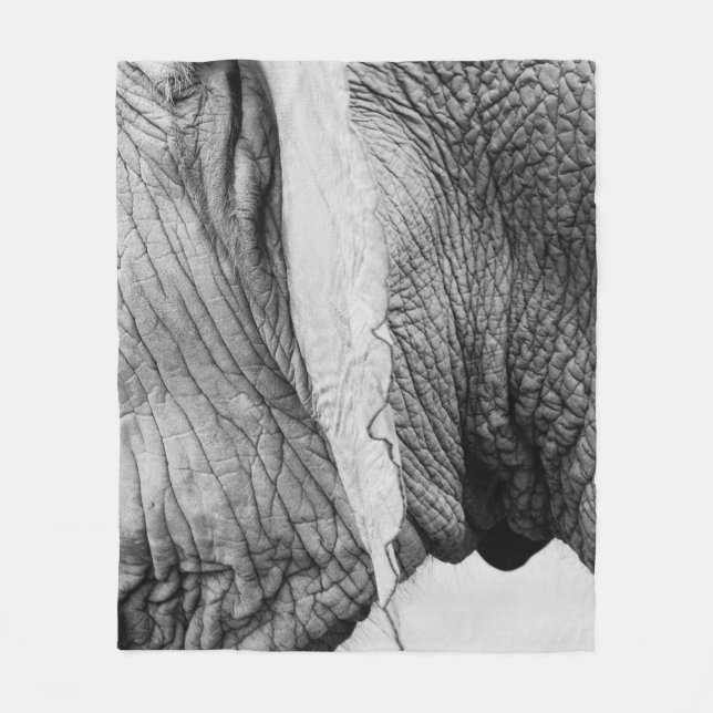 Couverture Polaire Peau d'animal éléphant (Devant)