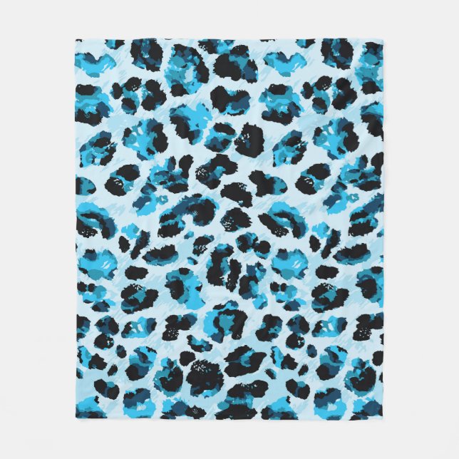 Couverture Polaire Peau de Cheetah léopard : Aquarelle teinture Vinta (Devant)