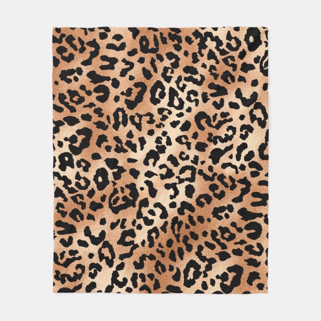 Couverture Polaire peau de léopard. Design élégant de blouse avec léo (Devant)