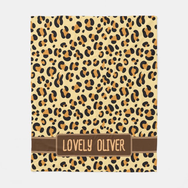 Couverture Polaire Peau de léopard sauvage (Devant)