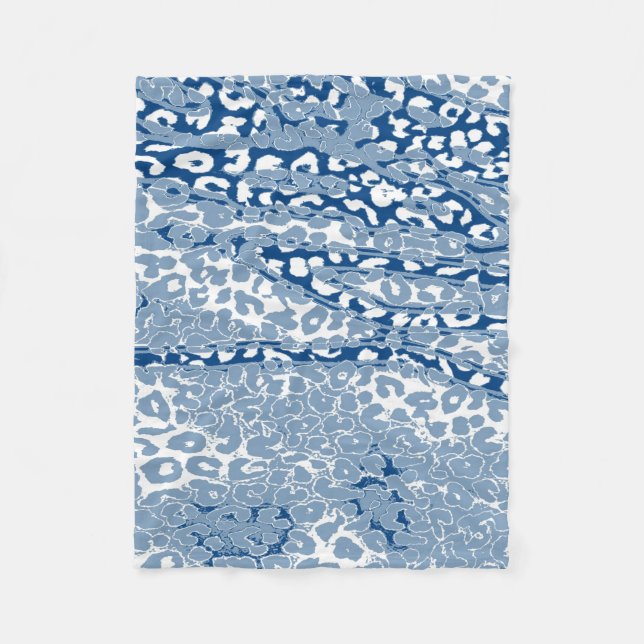 Couverture Polaire Peau Empreinte de léopard couleur rétro #22 (Devant)