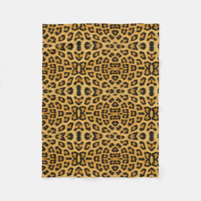 Couverture Polaire Peau léopard, Fourrure, Impression des cheveux (Devant)