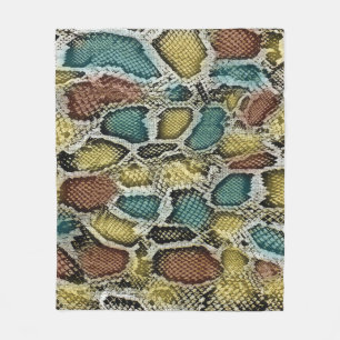 Couverture Polaire Peaux de serpent colorées : conception transparent