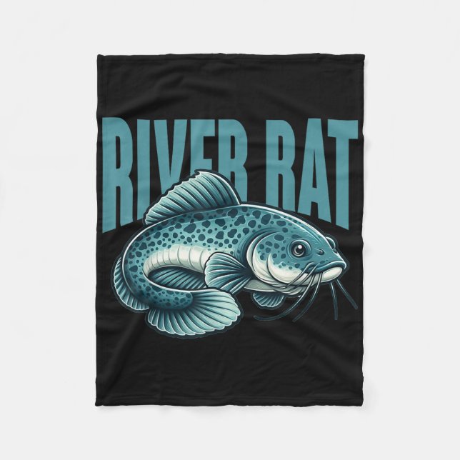 Couverture Polaire Pêche à la pêche de poisson-chat Rat de rivière Pê (Devant)