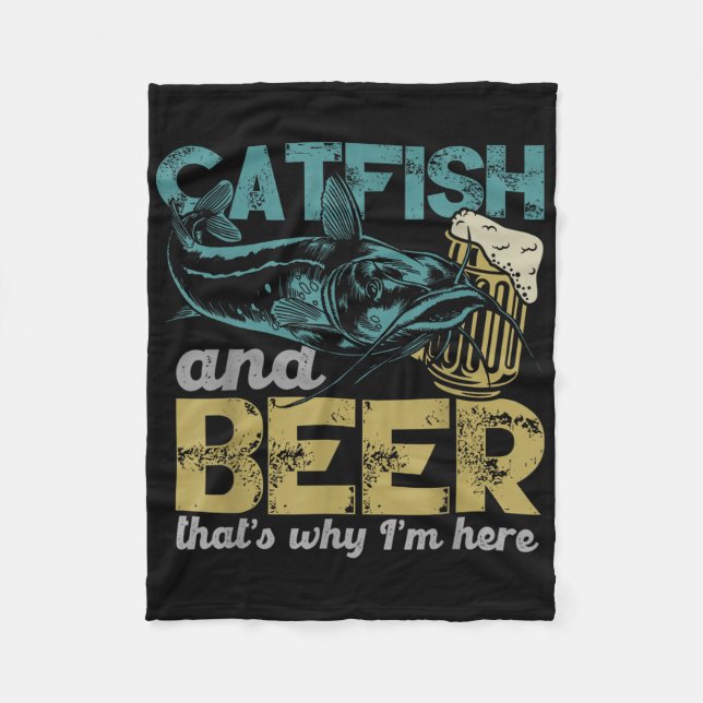 Couverture Polaire Pêche au poisson-chat Poisson-chat & Bière C'est p (Devant)