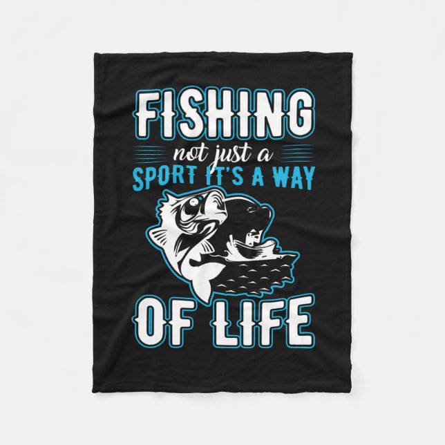 Couverture Polaire Pêche C'Est Un Mode De Vie (Devant)