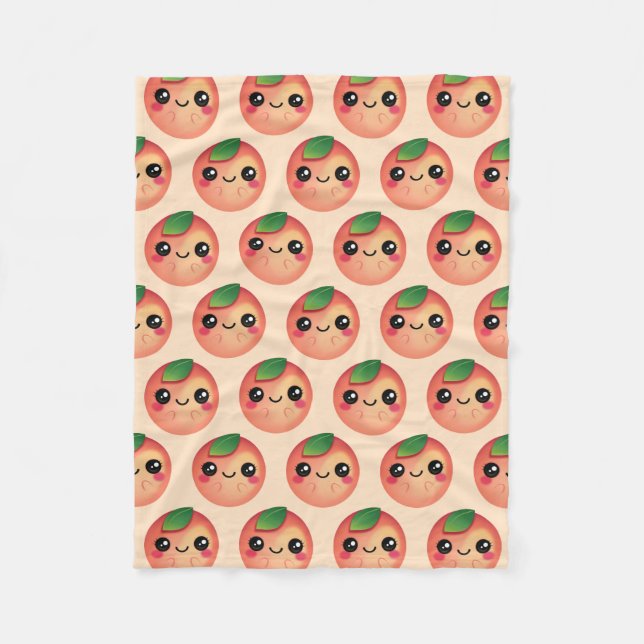 Couverture Polaire Pêche de Kawaii (Devant)