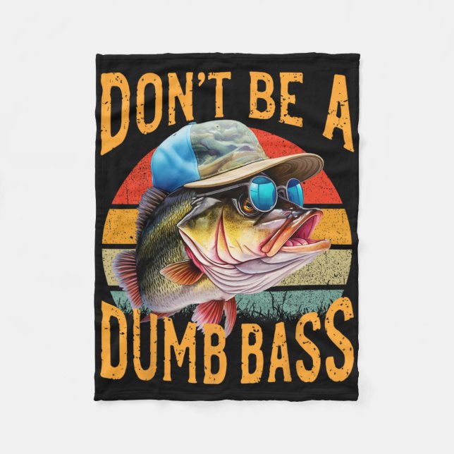 Couverture Polaire Pêche - N'êtes pas idiot Byss Funny  (Devant)