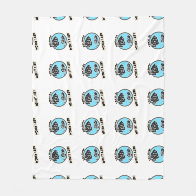 Couverture Polaire Pêche Plus Inquiète Moins (Devant)