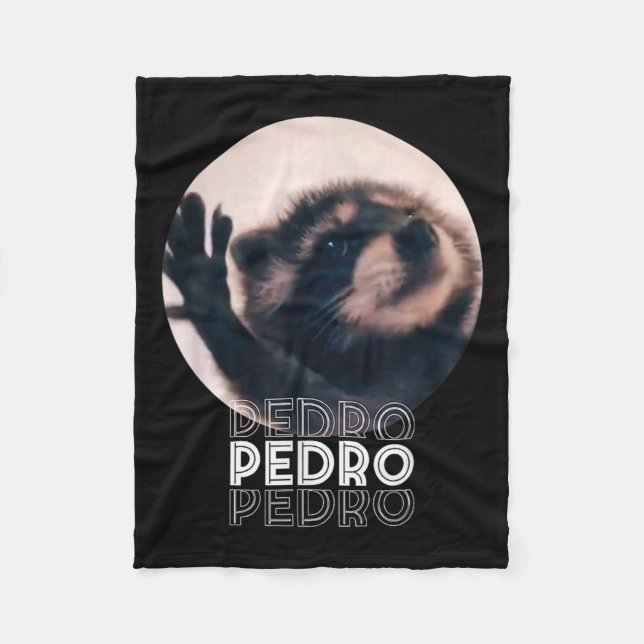 Couverture Polaire Pedro Racoon Danse Populaire Mème Internet Mapache (Devant)