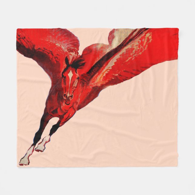 Couverture Polaire Pegasus le cheval volant (Devant (Horizontal))