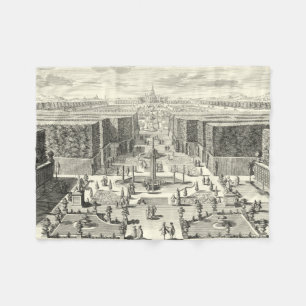 Couverture Polaire Peinture à l'huile des fontaines au jardin de