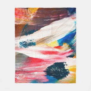 Couverture Polaire Peinture à l'huile dessinée à la main. arrière - p