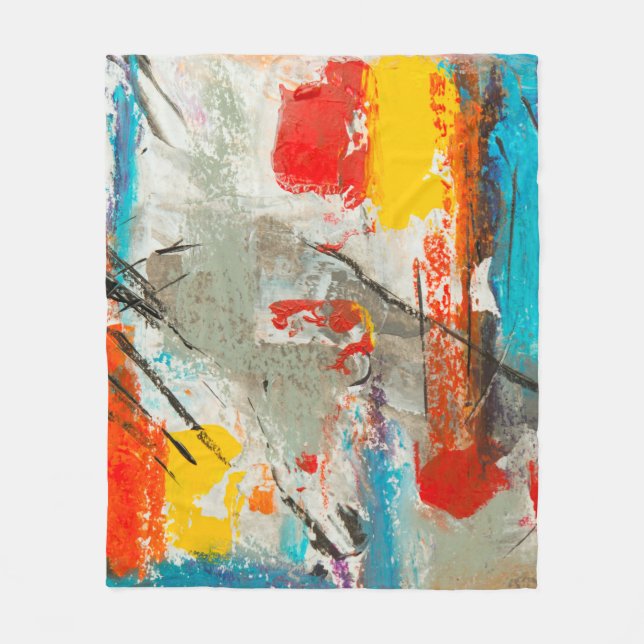 Couverture Polaire Peinture Abstraite (Devant)