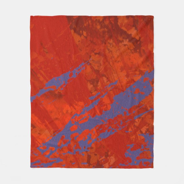Couverture Polaire Peinture Abstraite. Encre image artisanale. Art mo (Devant)
