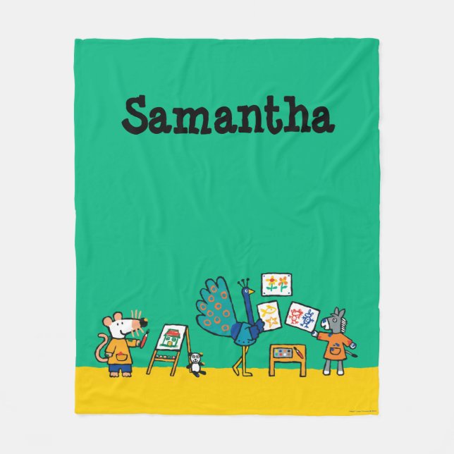 Couverture Polaire Peinture avec Maisy ! (Devant)