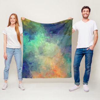 Couverture Polaire Peinture colorée abstraite #5