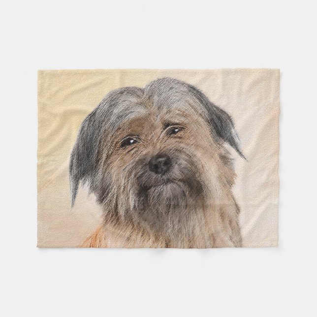 Couverture Polaire Peinture de berger pyrénéenne - Cute Original Chie (Devant (Horizontal))
