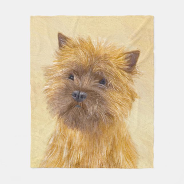 Couverture Polaire Peinture de Cairn Terrier - Cute Original Chien Ar (Devant)