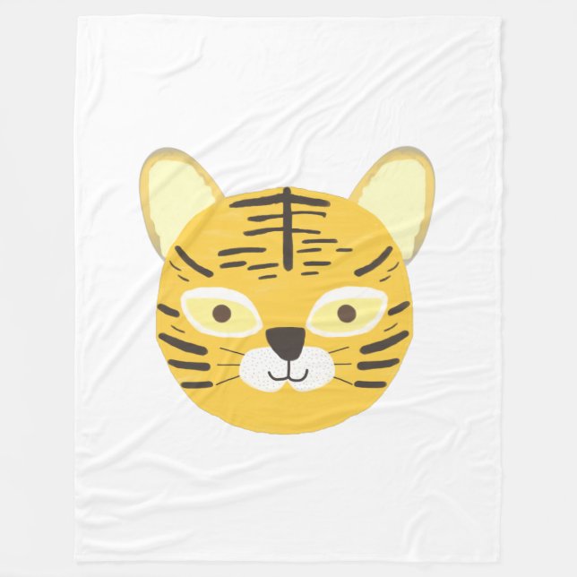Couverture Polaire peinture de tigre (Devant)