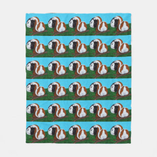 Couverture Polaire Peinture des cochons de Guinée