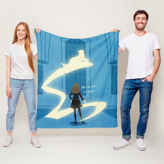 Couverture Polaire Peinture du Patronus d'Hermione Granger (En situation)