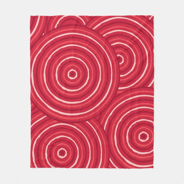 Couverture Polaire Peinture en ligne autochtone (Devant)