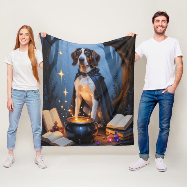 Couverture Polaire Peinture fantaisiste d'Halloween de Bluetick Coonh (En situation)