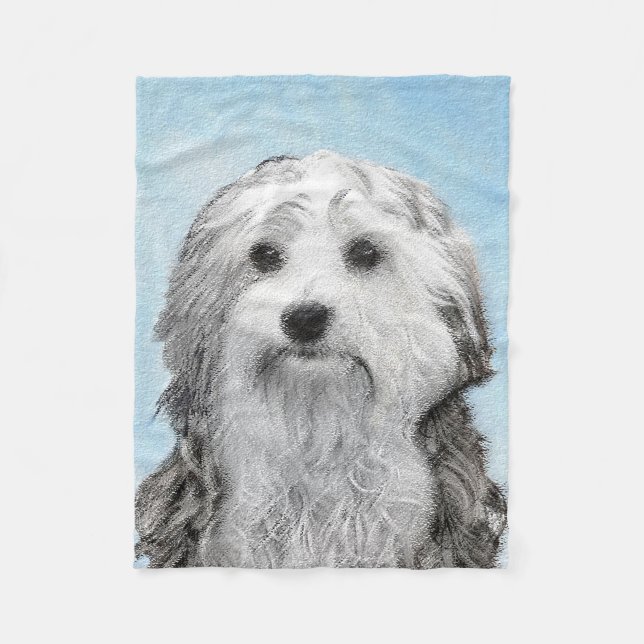 Couverture Polaire Peinture Lowchen - Cute Original Chien Art (Devant)