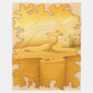 Couverture Polaire Peinture Motif Aventure "The Edge of the World"