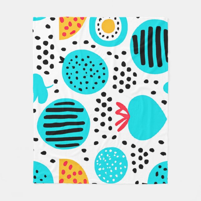 Couverture Polaire Peinture Motif de fruits bleus. Acheter maintenant (Devant)