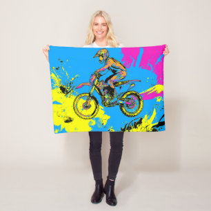Couverture Polaire Peinture - Motocross Rider