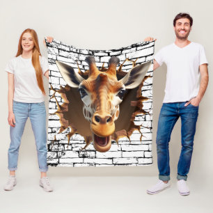 Couverture Polaire Peinture murale 3D - Safari réaliste
