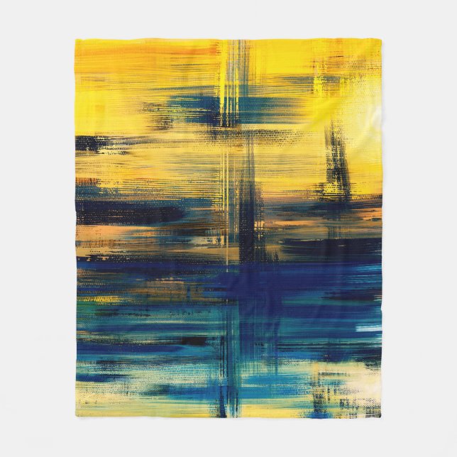 Couverture Polaire peinture paysage d'art Abstrait, illust arrière -  (Devant)