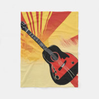 Peinture Pop Art Guitare Illustration Vintage Retr