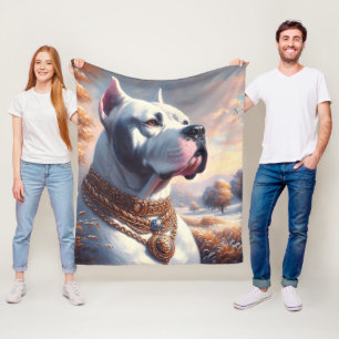 Couverture Polaire Peinture rétro Dogo Argentino