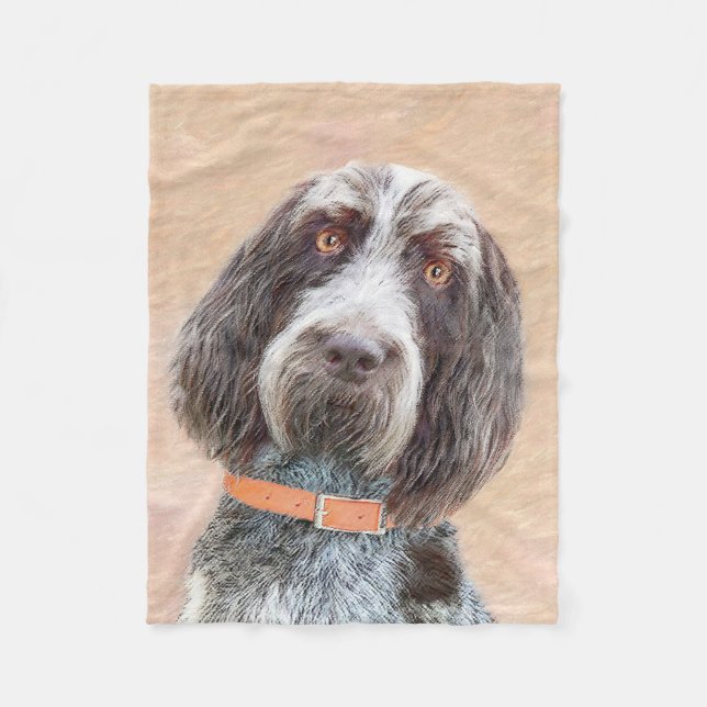 Couverture Polaire Peinture Spinone Italiano - Belle Art Original Chi (Devant)