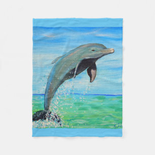 Couverture Polaire Peinture sur dauphin