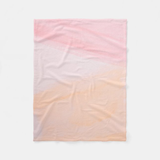 Couverture Polaire Peintures rose et orange (Devant)