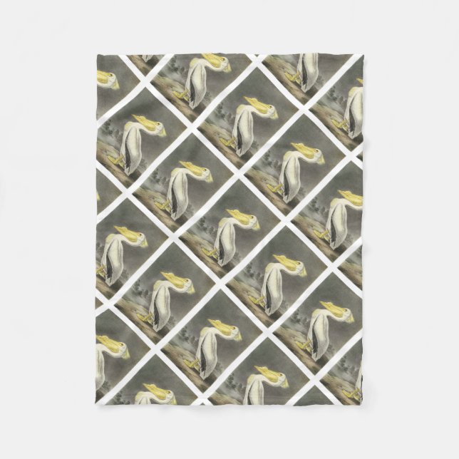 Couverture Polaire Pélican blanc américain par Audubon (Devant)