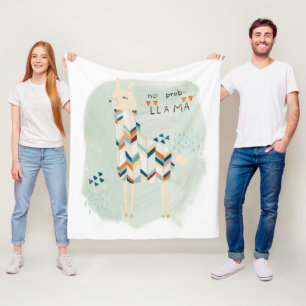 Couverture Polaire Peloton de lama - aucun Prob-lama