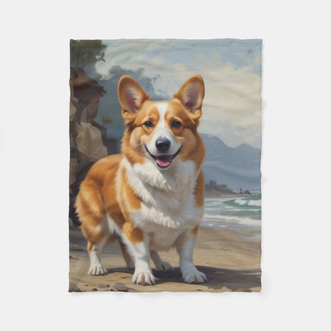 Couverture Polaire Pembroke Corgi (Devant)