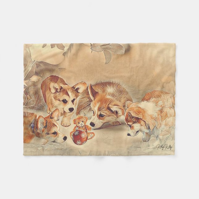 Couverture Polaire Pembroke Welsh Corgi (Devant (Horizontal))