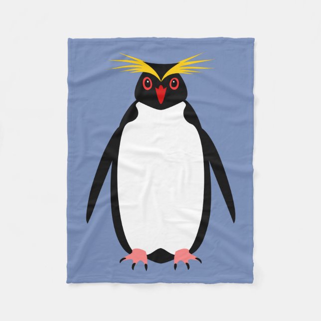 Couverture Polaire Pengouin rockhopper ou macaroni (Devant)