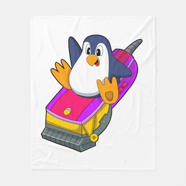 Couverture Polaire Penguin comme coiffeur avec Razor (Devant)