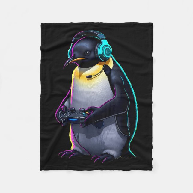 Couverture Polaire Penguin Gaming Animal Video Games Funny Penguin  (Devant)
