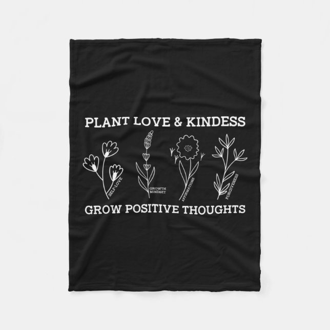 Couverture Polaire Pensées positives Auto-soins Kindness Cadeau Menta (Devant)